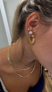 Honeycomb Stud Earring