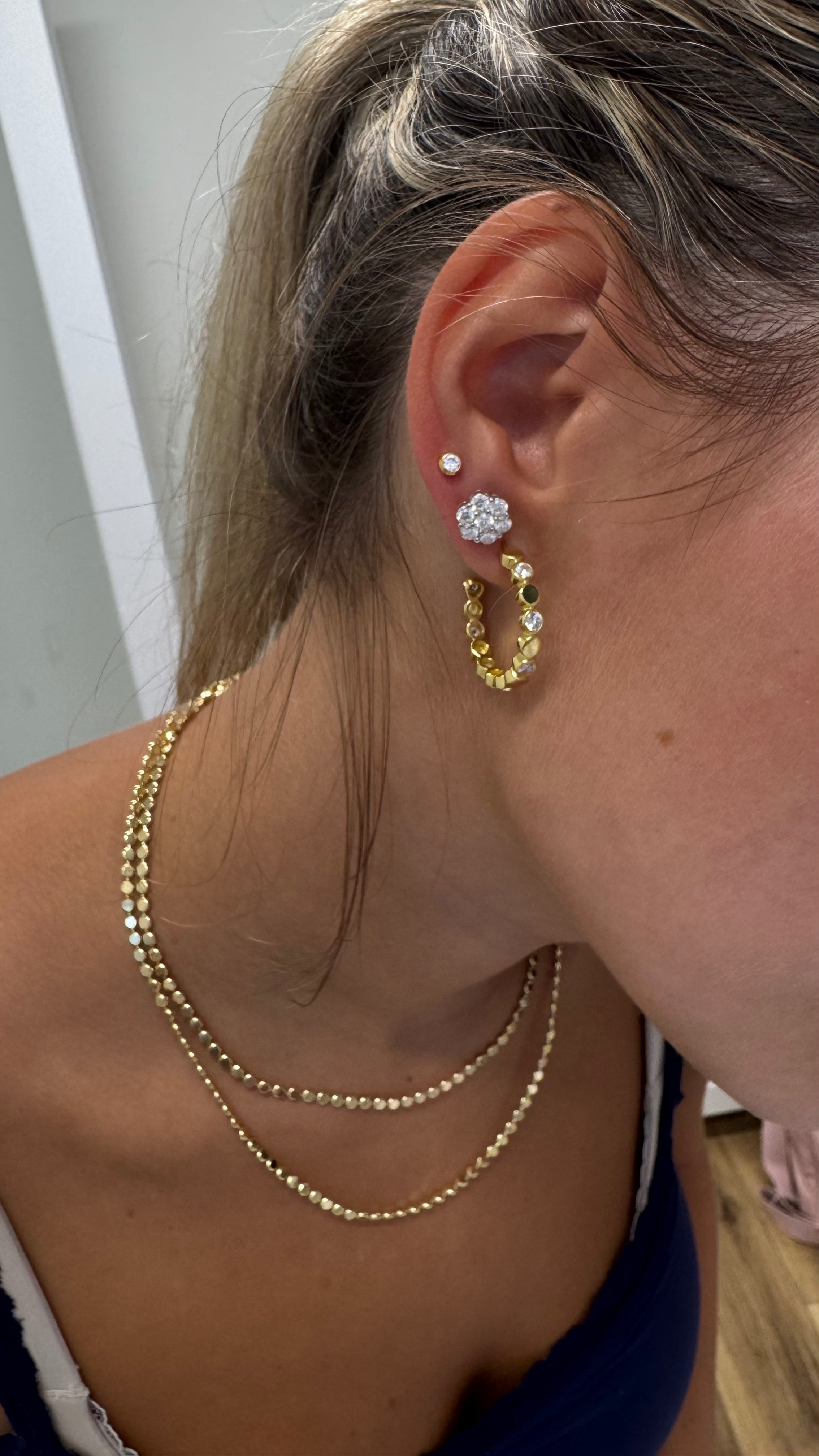 Honeycomb Stud Earring