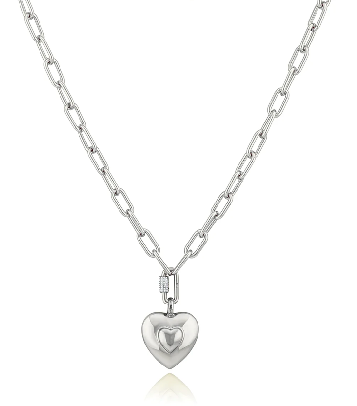 MB Puffy 16" Heart Necklace