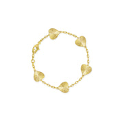 5 Fluted Heart Signature Bracelet