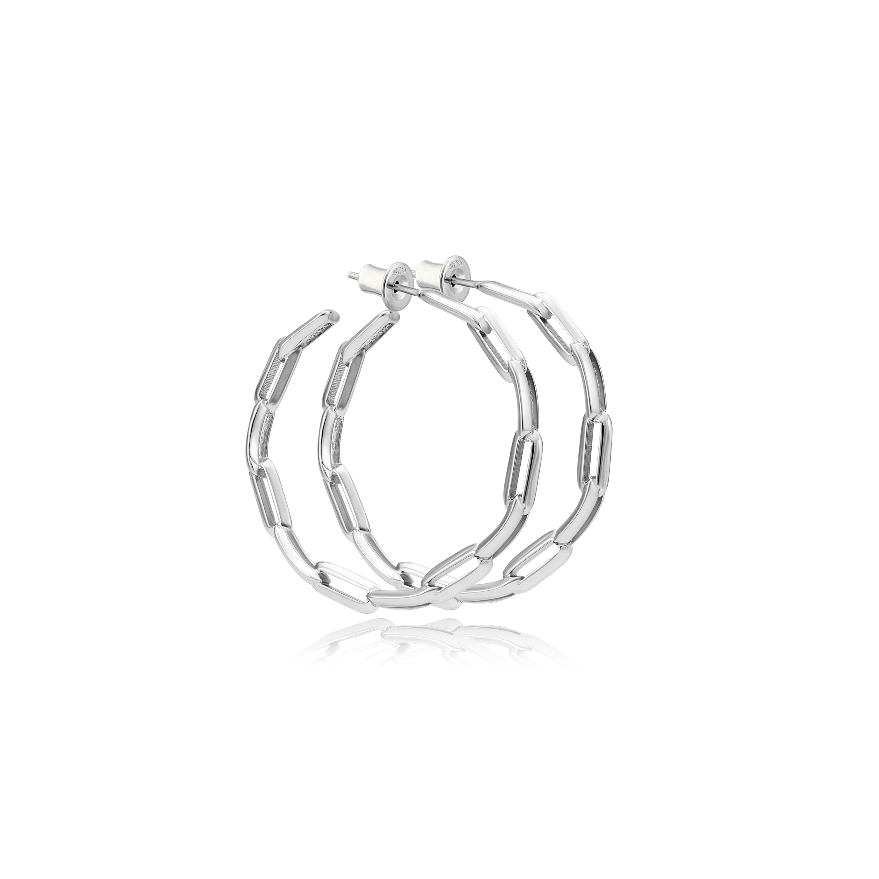 MB Signature Paperclip Hoops