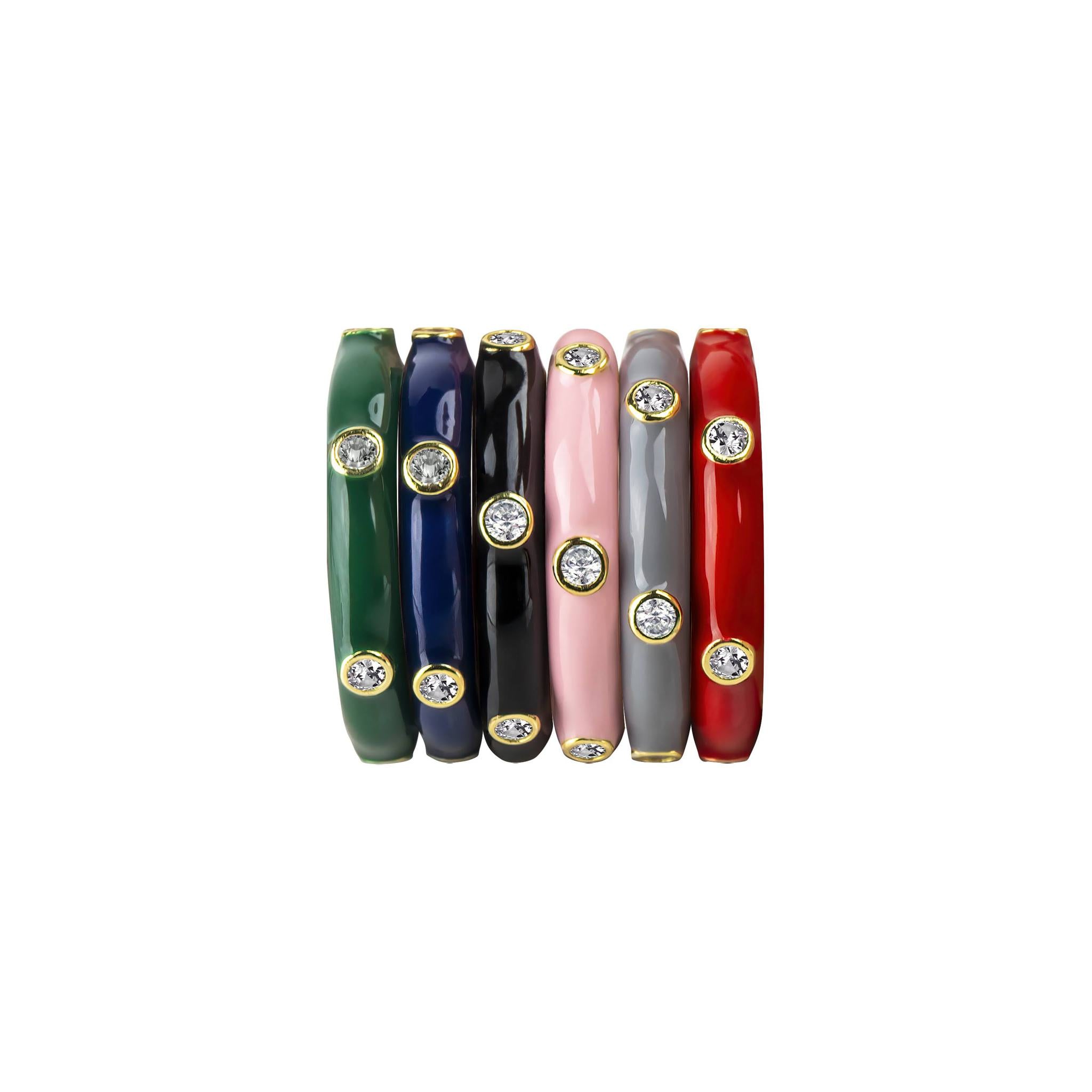 Enamel Stackable Rings