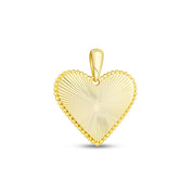 MB Fluted Heart Pendant
