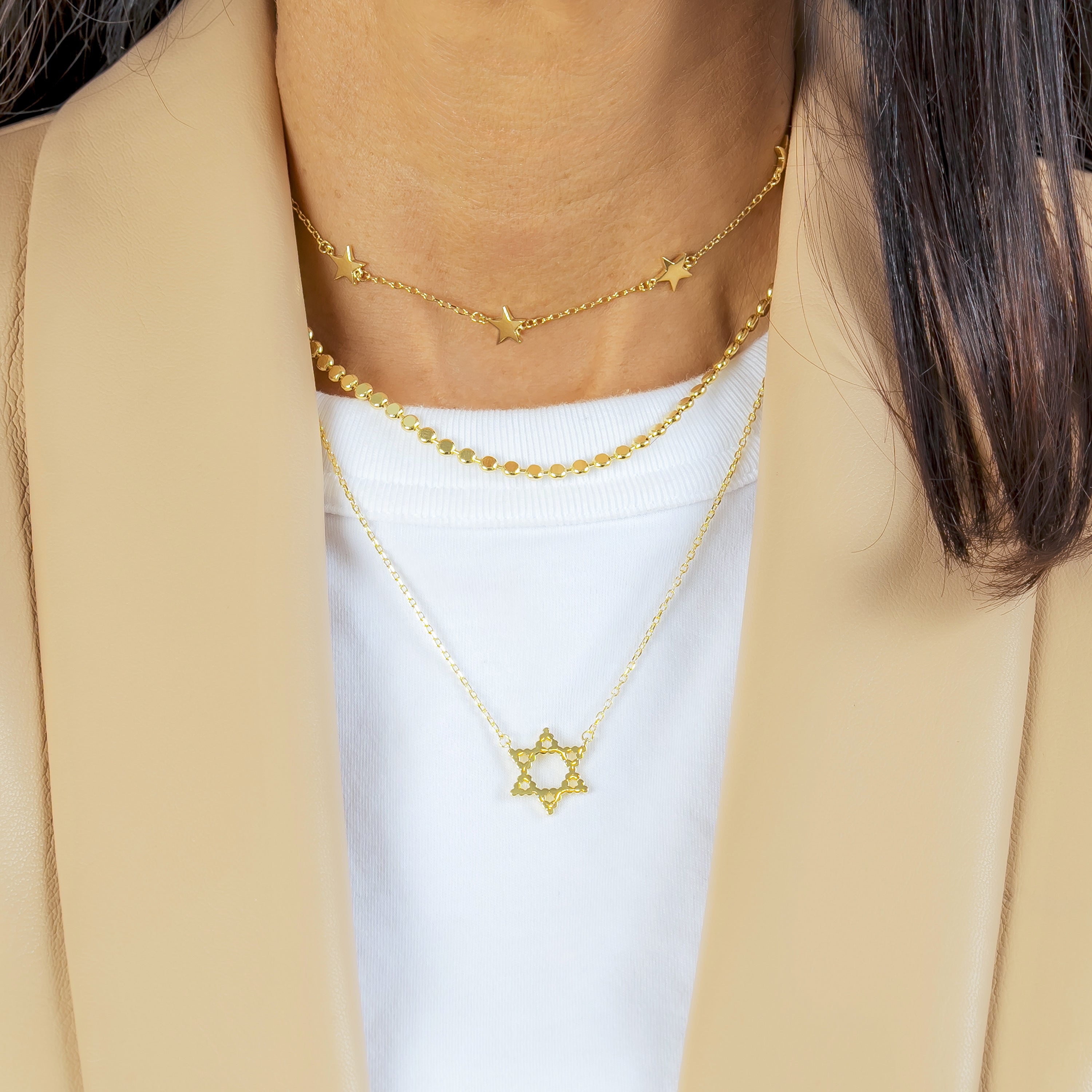 The Dot Star of David Necklace