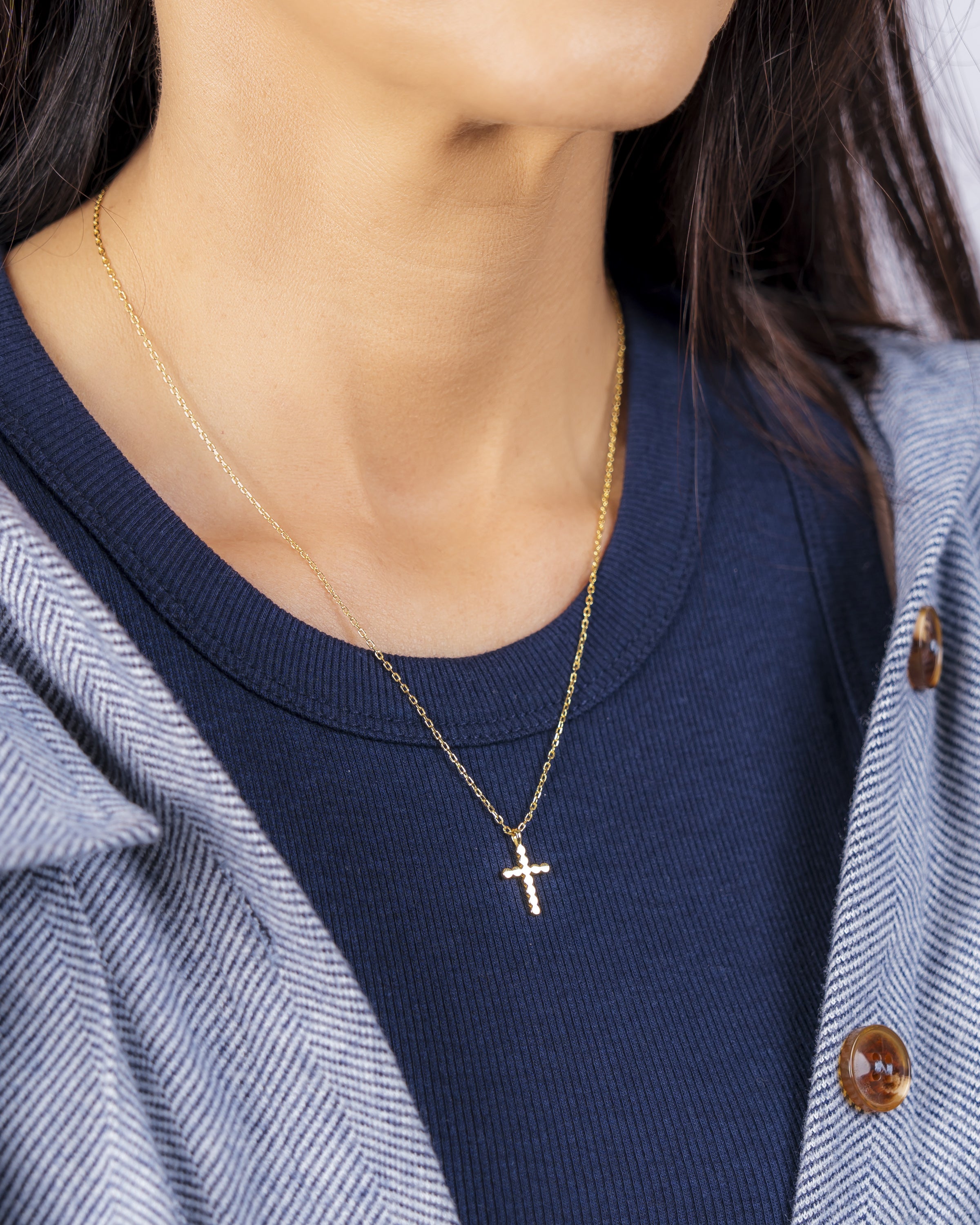 The Dot Cross Necklace