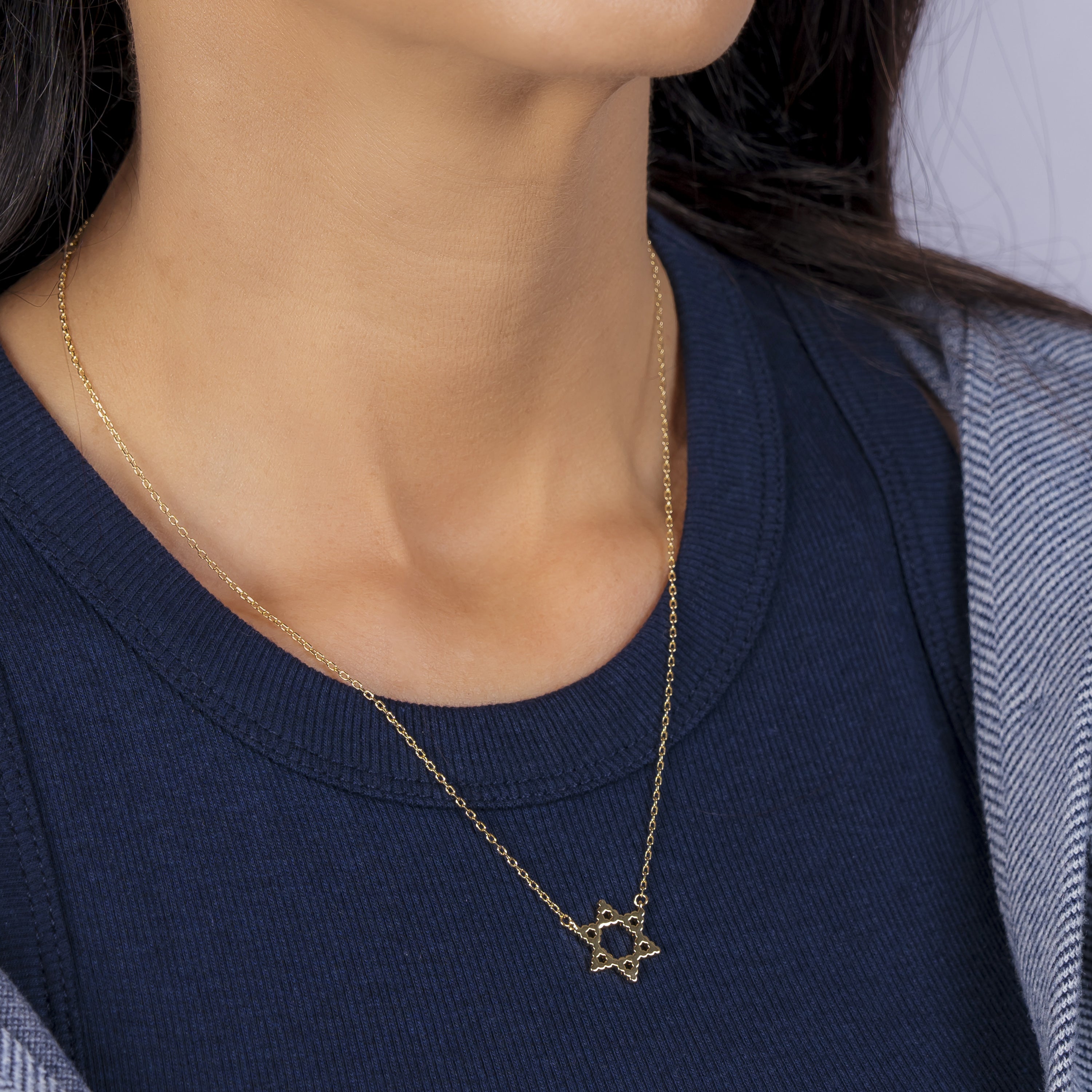 The Dot Star of David Necklace