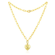 MB Puffy Double Wrap Heart Necklace