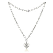 MB Puffy Double Wrap Heart Necklace