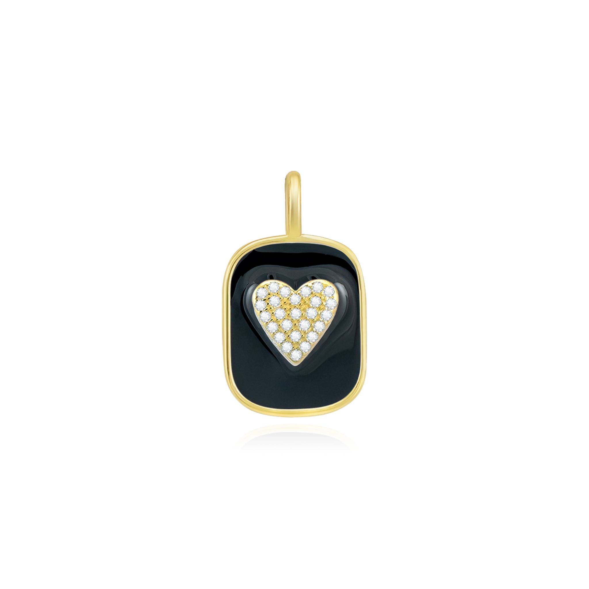 Enamel  Heart Pendant