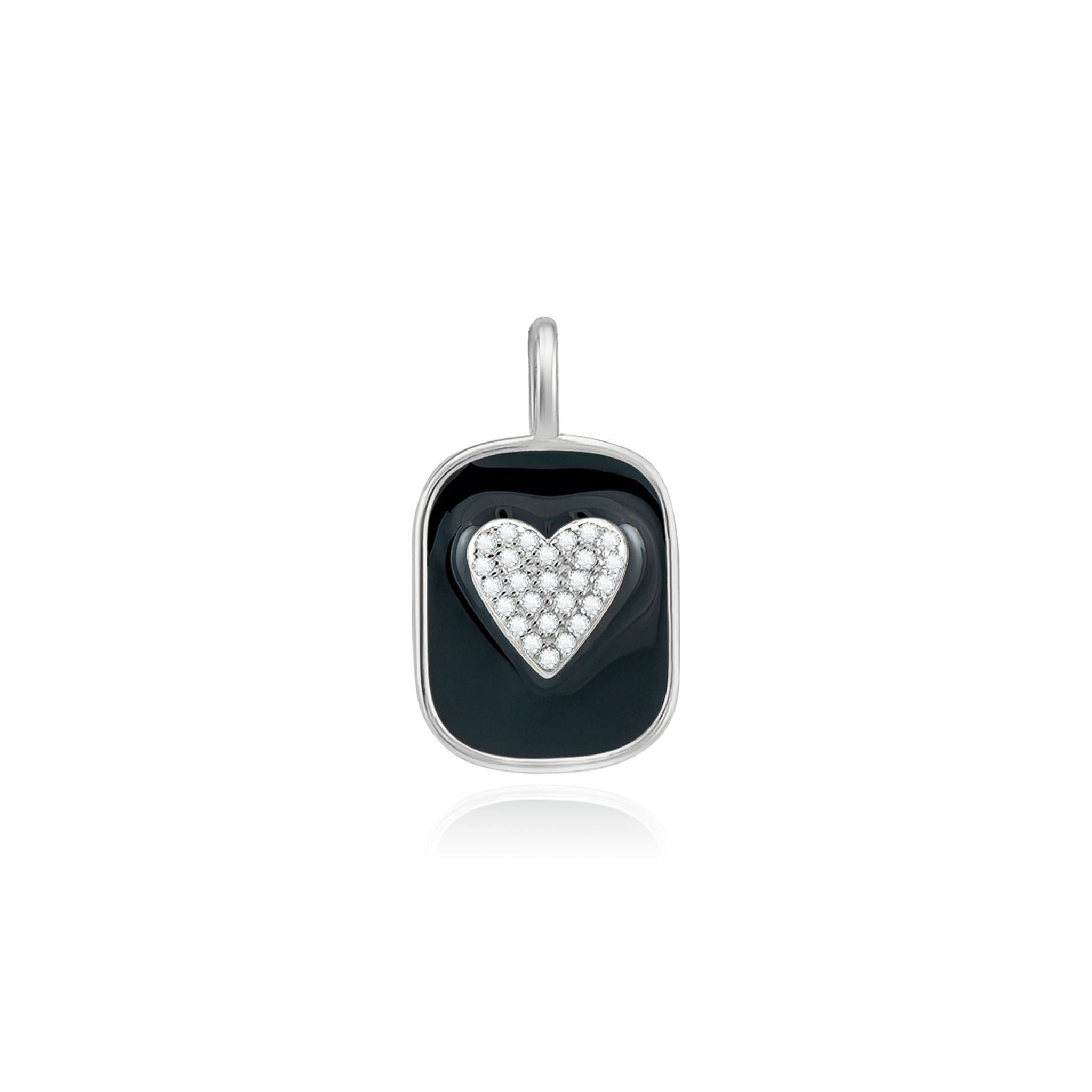 Enamel  Heart Pendant