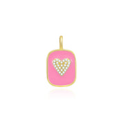 Enamel  Heart Pendant