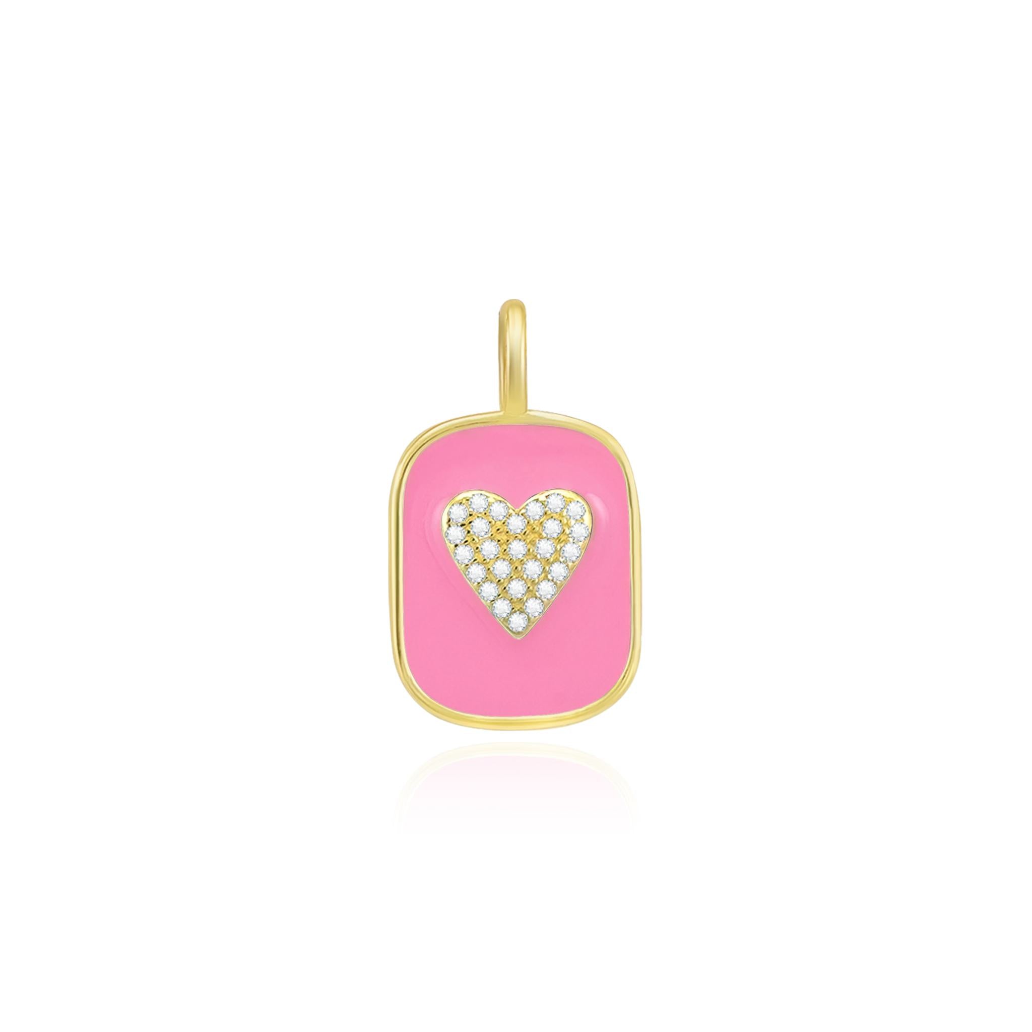 Enamel  Heart Pendant