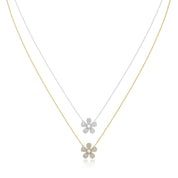 Pavé Daisy Flower Necklace