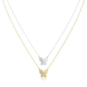 Dainty Butterfly Pavé Necklace
