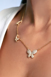 5 Pavé Butterfly Necklace