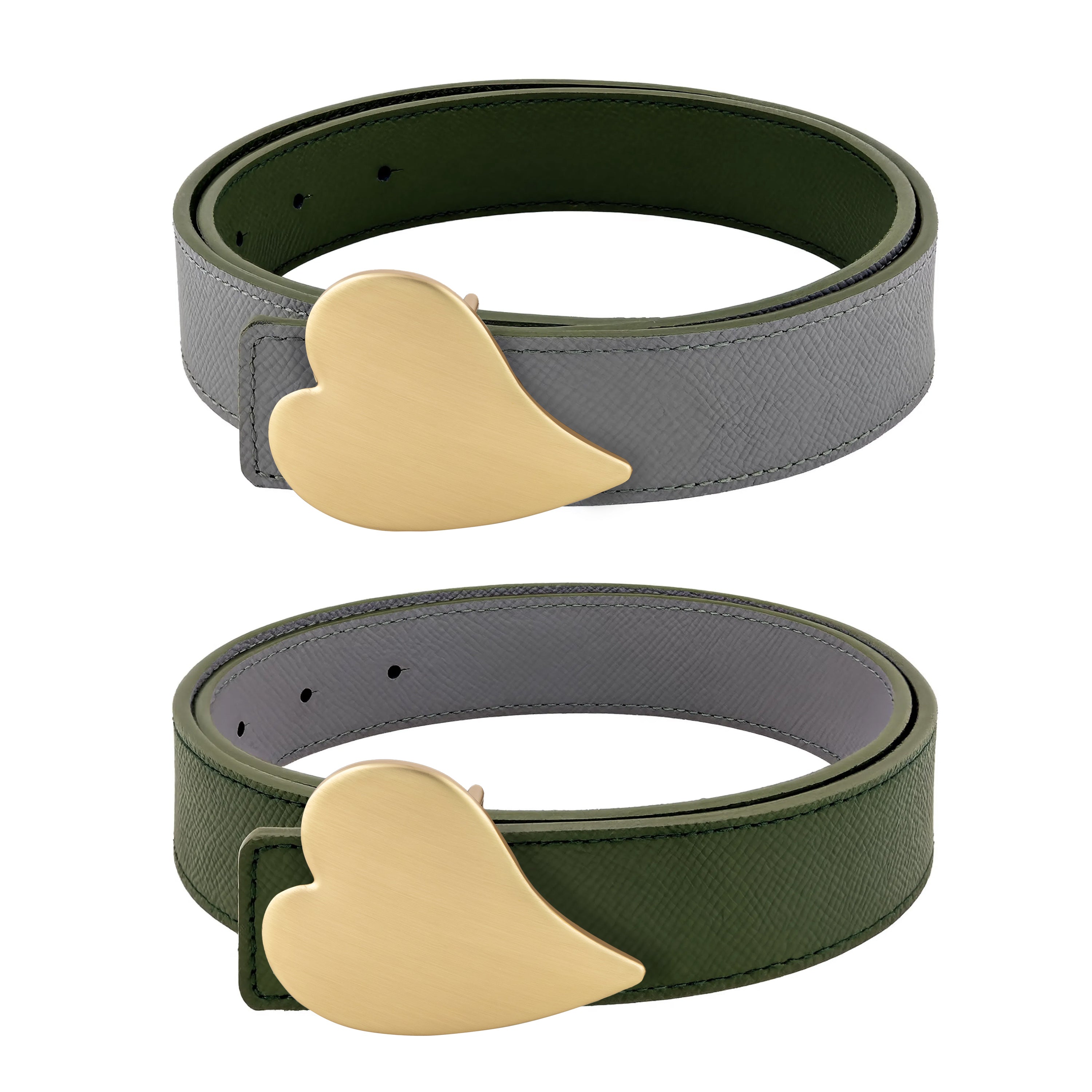 Belts_green_gray_with_brushed_gold_heart_buckles.jpg