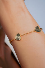 Fluted Heart Bracelet