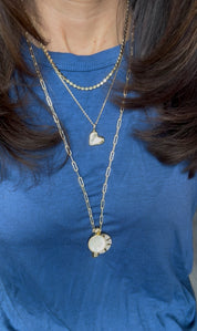 Wavy Heart on Dainty Chain