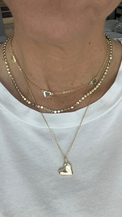 Wavy Heart on Dainty Chain
