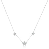 3 Pave Daisy Necklace