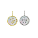 Hamsa Coin Pendant