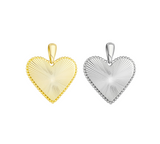 MB Fluted Heart Pendant