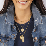 Eye Love You Coin on Dainty Chain