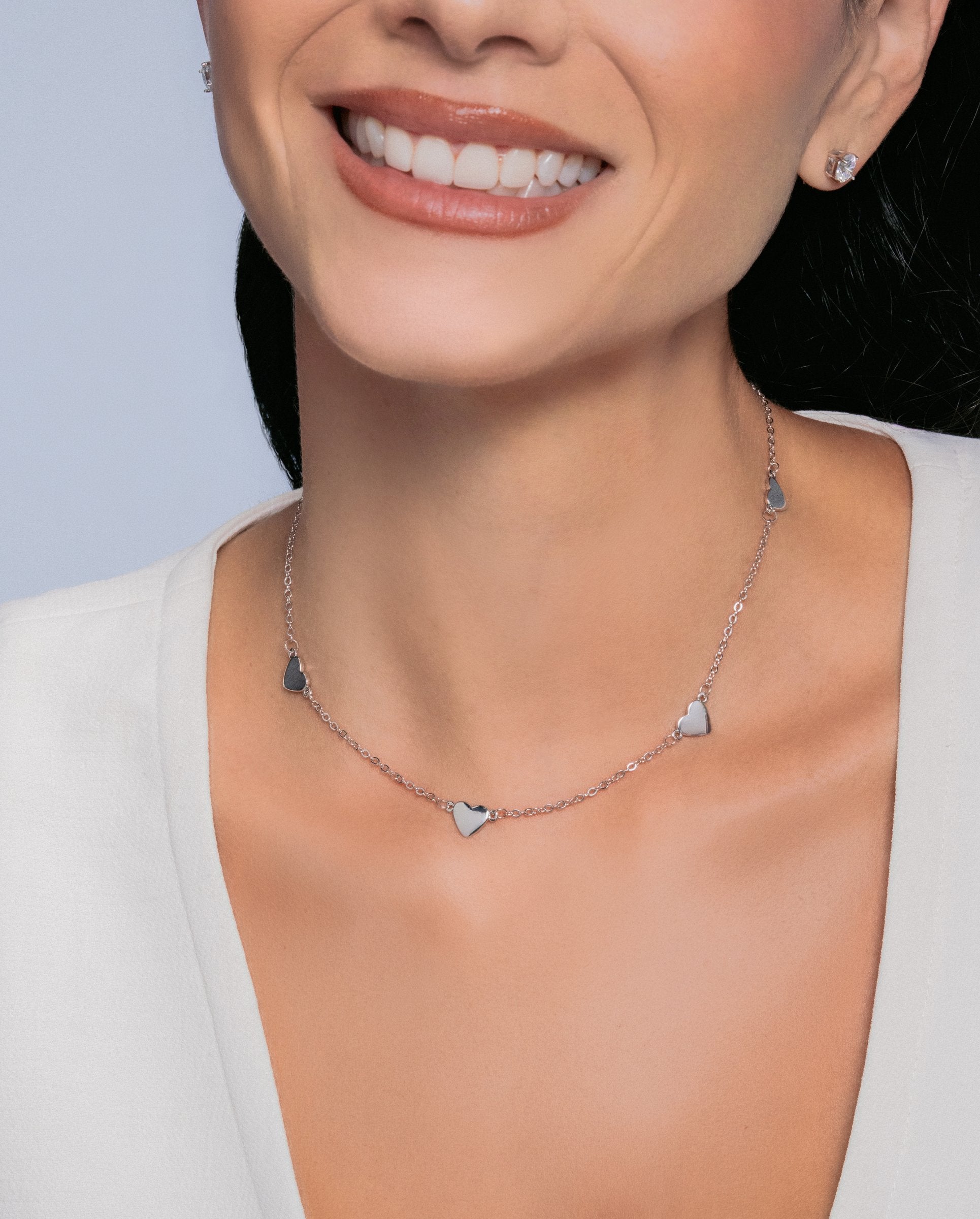 Floating Hearts Necklace