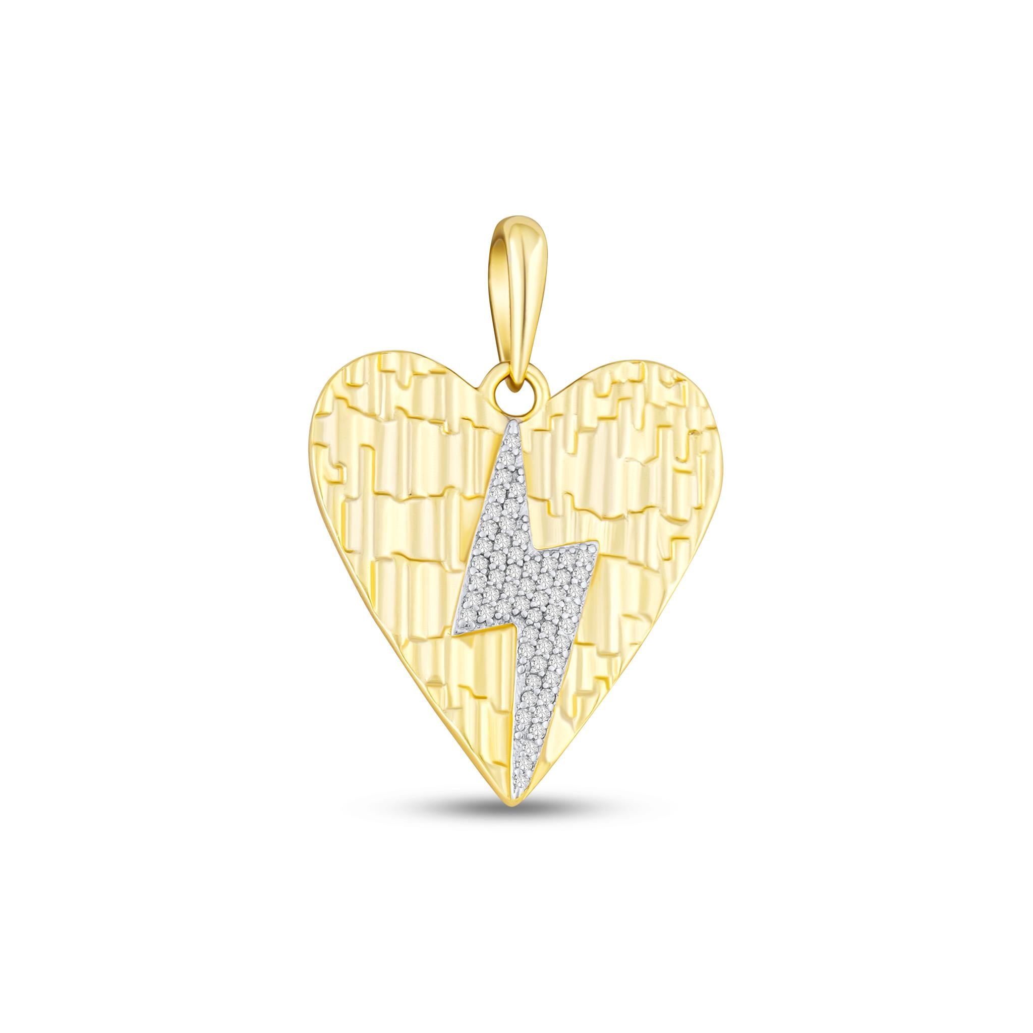 Bolt of Love Pendant on Paperclip Chain