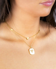 Sealed with a Heart Pendant on Dainty Chain