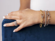 Chunky Link Chain with Pavé Clasp Bracelet