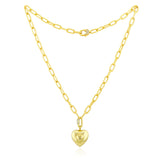 MB Puffy Double Wrap Heart Necklace