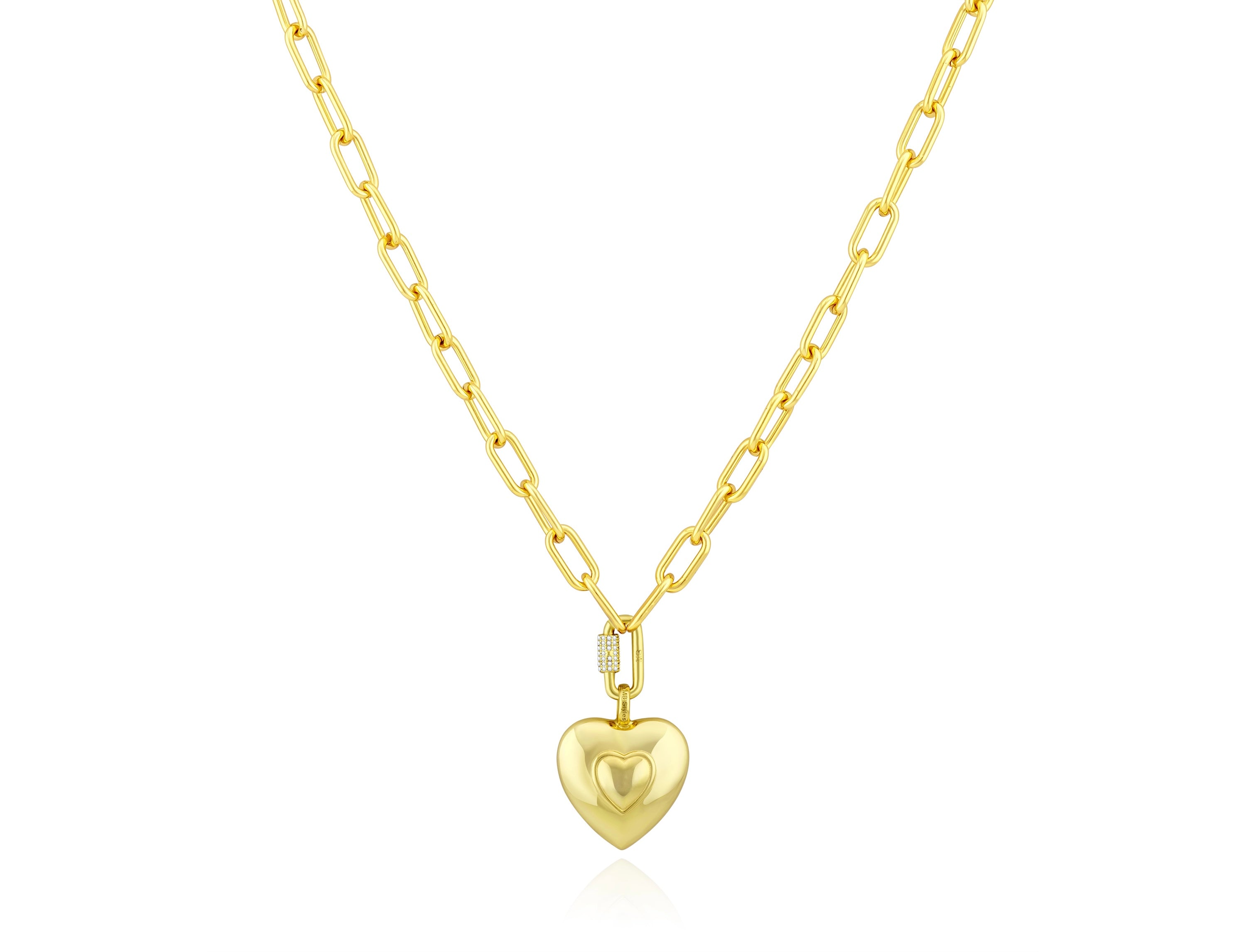 MB Puffy 18" Heart Necklace