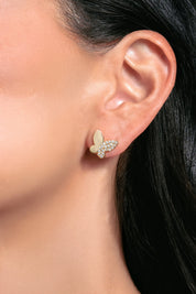 Dainty Butterfly Pavé Studs