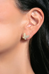 Dainty Butterfly Pavé Studs