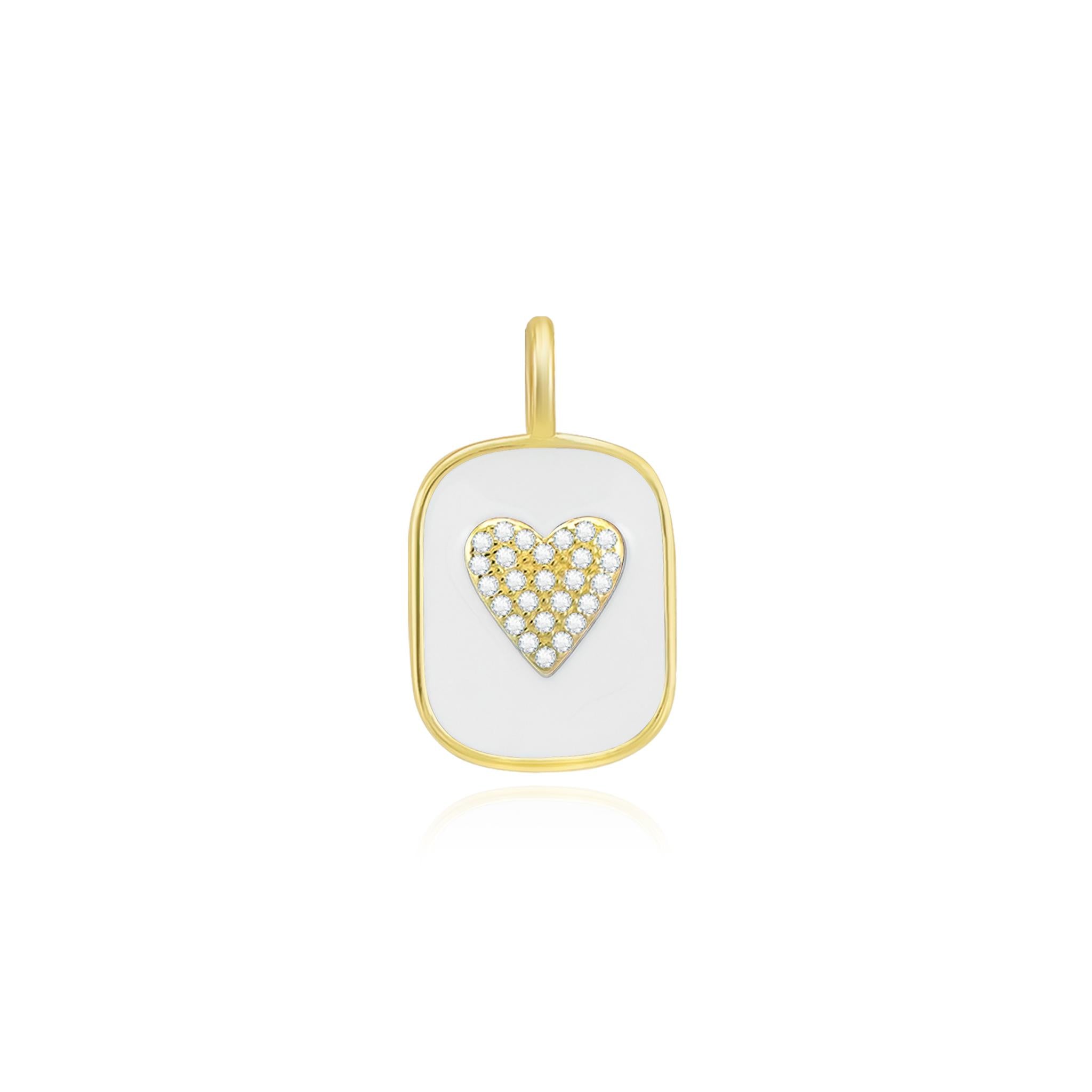 Sealed with a Heart Pendant on Paperclip Chain