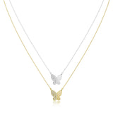 Dainty Butterfly Pavé Necklace