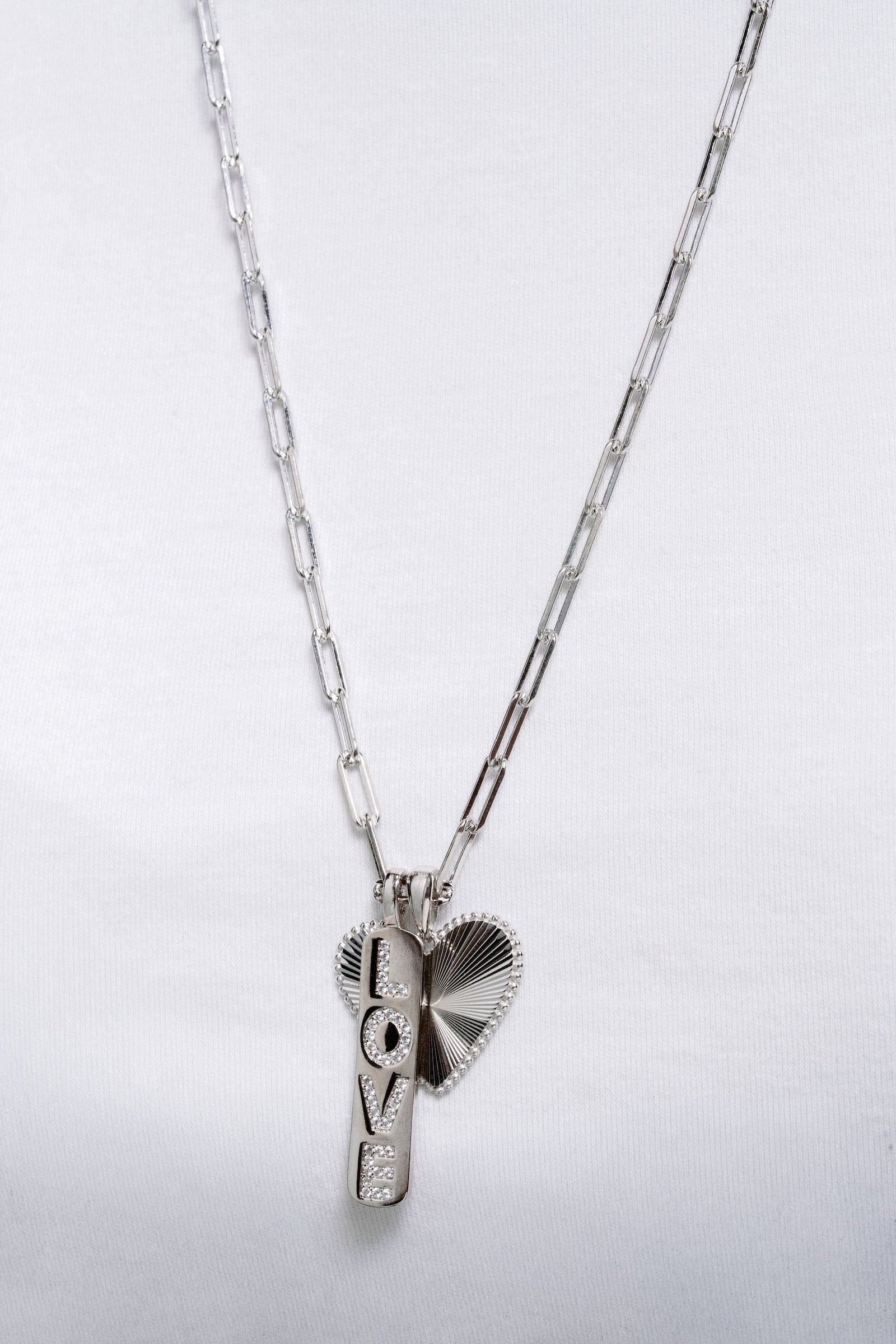MB Fluted Heart Pendant