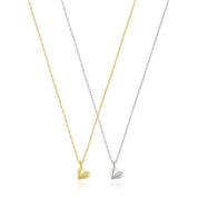 Wavy Heart Pendant on Dainty Chain