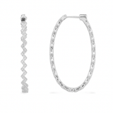 Z Pavé Oval Hoops
